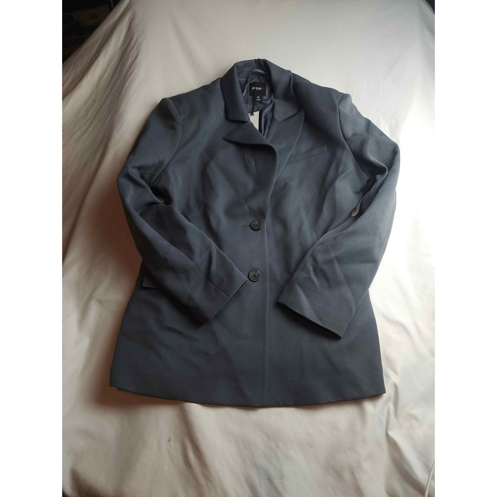 Nasty Gal Womens Charcoal Grey Single Breasted Blazer Jacket Size US 4 NWT
